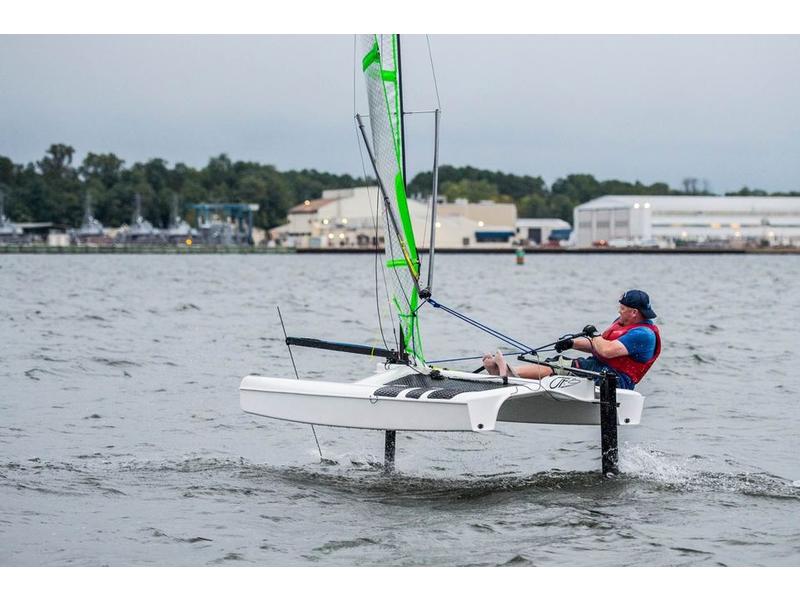 fulcrum foiling sailboat